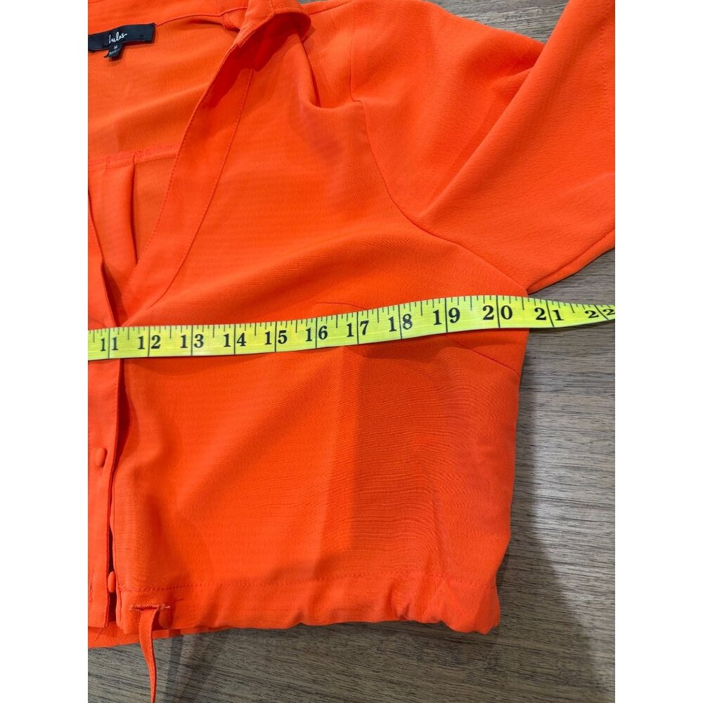 Lulus Drawstring Waist Cropped Button-Up, size me… - image 10